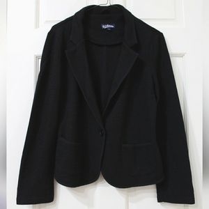 NWOT Freshman Black Buttoned Cotton Blazer (L)